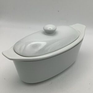 Trudeau White Three Piece Butter Boat